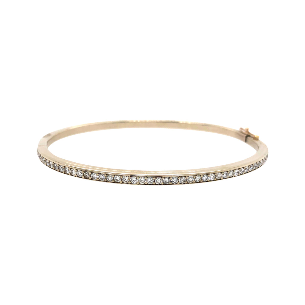 Diamond Pave Oval Bangle