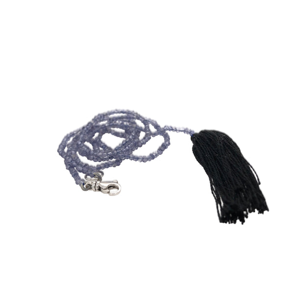 Iolite Y Pearl & Tassel Necklace