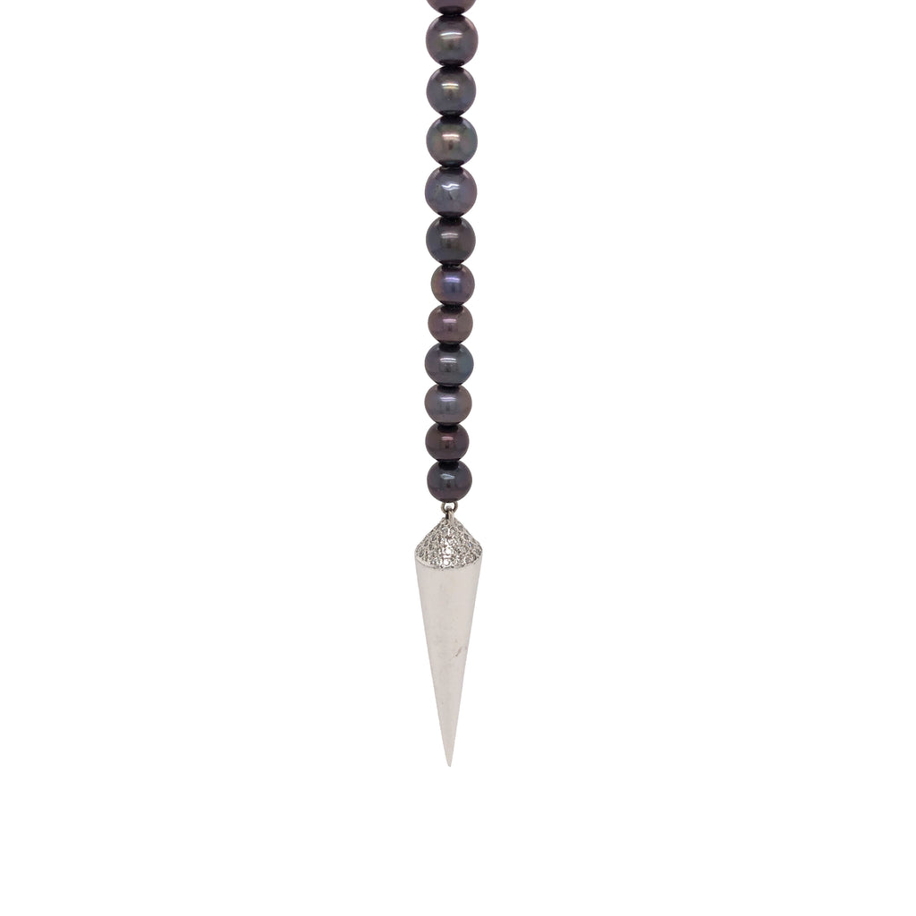 Tapered Dowel Pendant Black Pearl Y