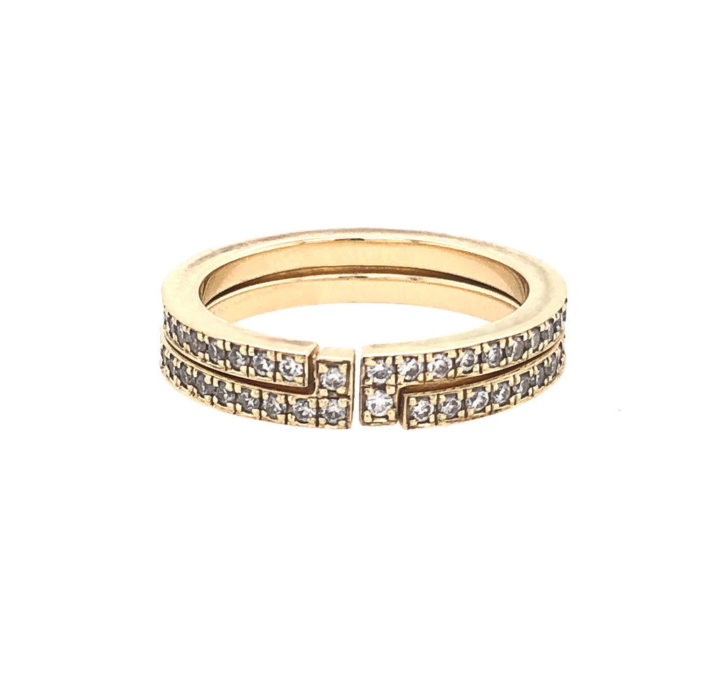 Diamond Pave L Ring