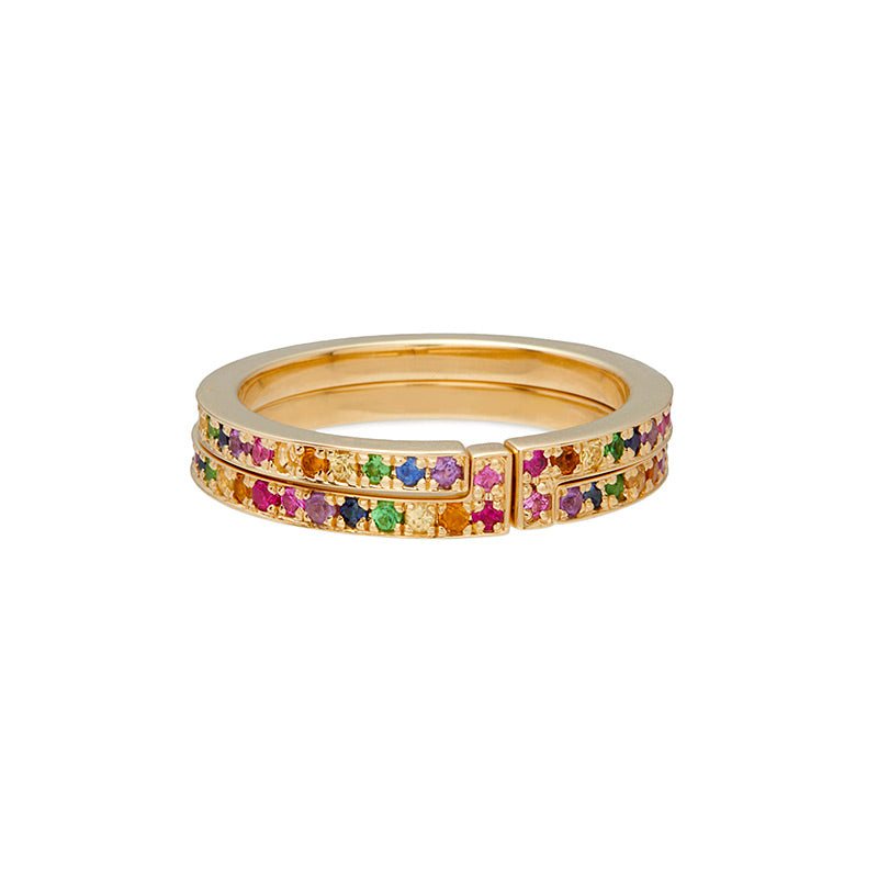 Rainbow Pave L Ring