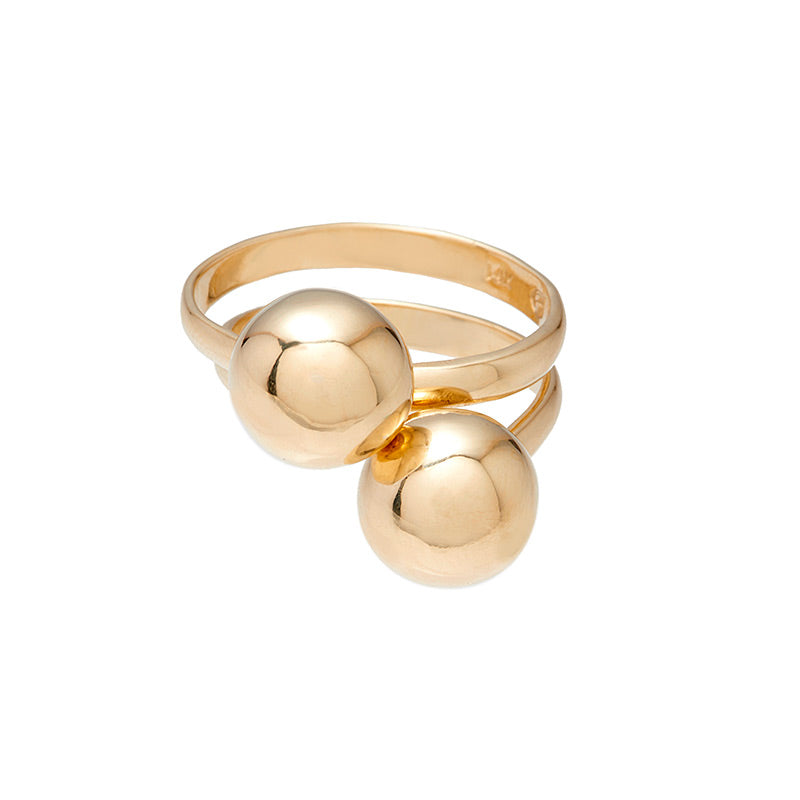 Double Wrap Sphere Ring