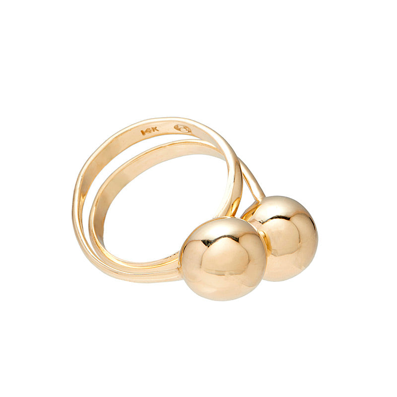 Double Wrap Sphere Ring