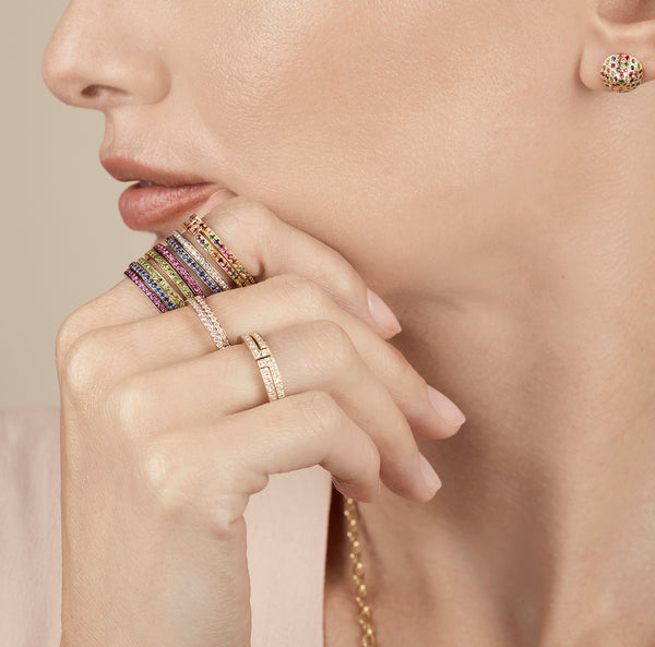 Diamond Pave L Ring